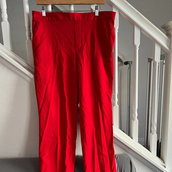 BANANA REPUBLIC Hayden Pull-On Tapered Fit Soft Ankle Pants Women's Size 12 Red - Picture 1 of 3